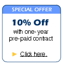 Special Offer -- set up fee waived with one year contract